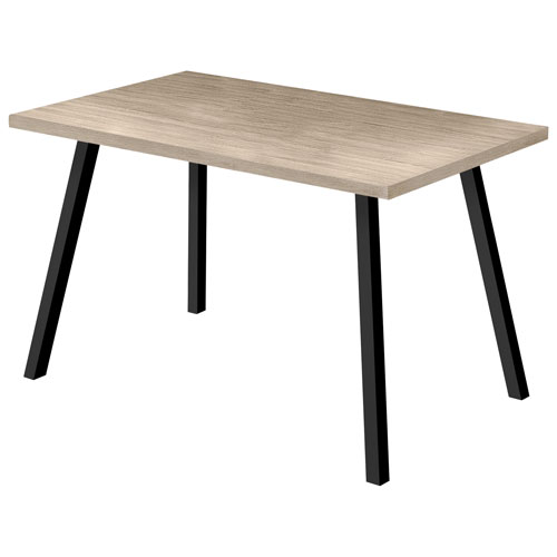 Table de salle à manger industrielle contemporaine à 6 places - Taupe foncé