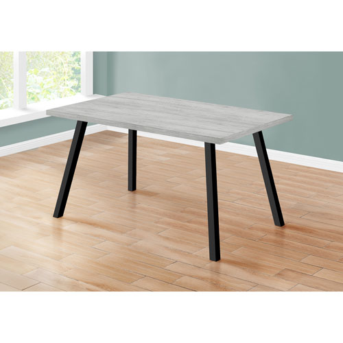Industrial Contemporary 6-Seat Dining Table - Grey