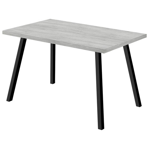 Table de salle à manger industrielle contemporaine à 6 places - Gris