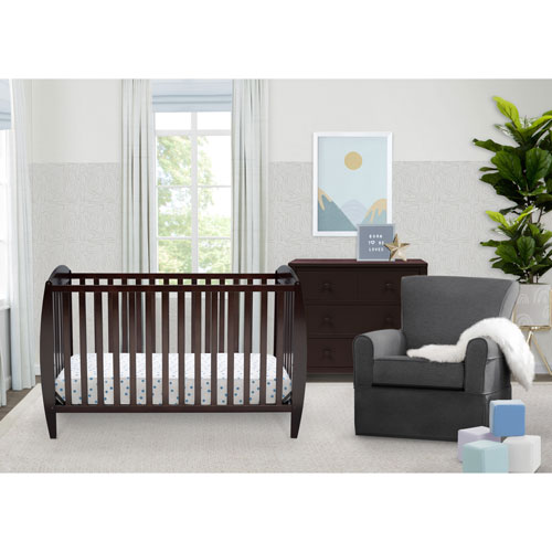 Lit De Bebe Convertible 4 En 1 Taylor De Delta Children Chocolat Noir Best Buy Canada