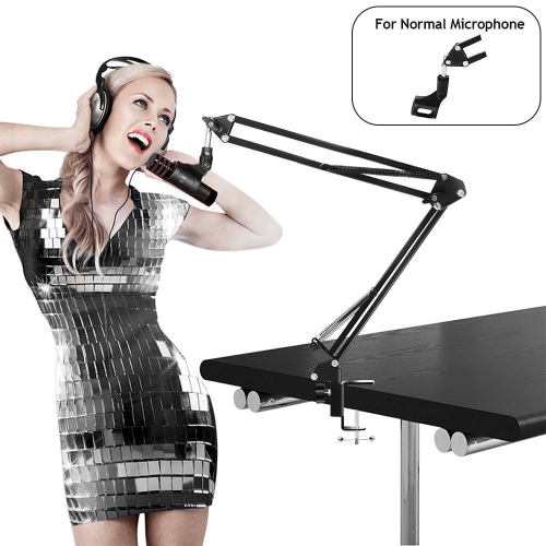 Studio Microphone Stand, Professional Broadcast Suspension Boom Scissor Arm