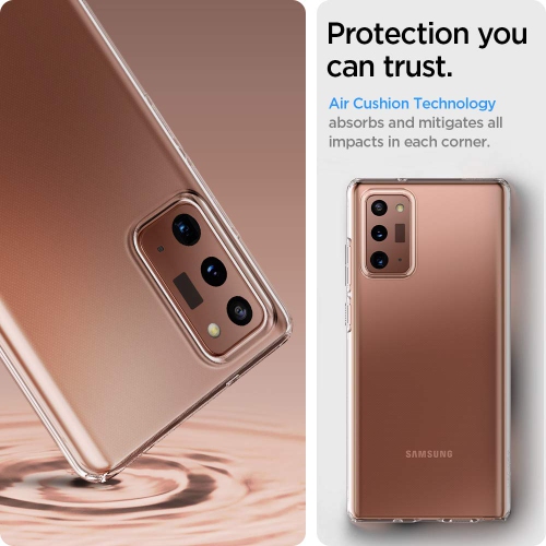 Le liquide de cristal Spigen fonctionne avec un étui pour Galaxy Note20 de Samsung - transparent