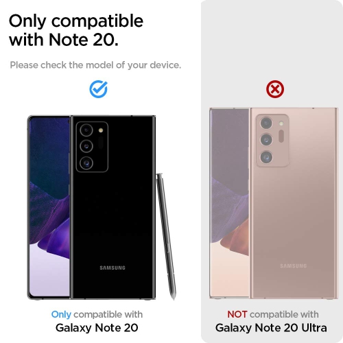 Le liquide de cristal Spigen fonctionne avec un étui pour Galaxy Note20 de Samsung - transparent