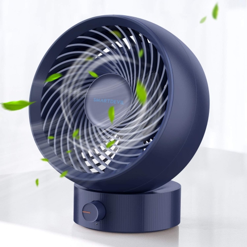 Ventilateur de bureau USB, petit ventilateur de table personnel avec vent fort, petit ventilateur de bureau portatif silencieux