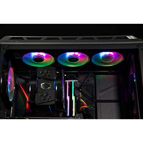 Cooler Master R4-120R-20PC-R1 Master Fan MF120R Air Balance ARGB- 120mm Addressable ARGB Case Fan Computer Cases CPU