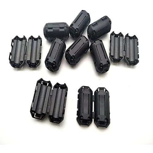 10pcs Black Ferrite Core Ring Filter Cable Clip Clamp UF70B For 7mm Inner RFI