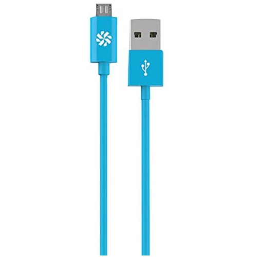 KANEX Micro USB Charge and Sync Cable, 4-Feet Blue Retail Packaging