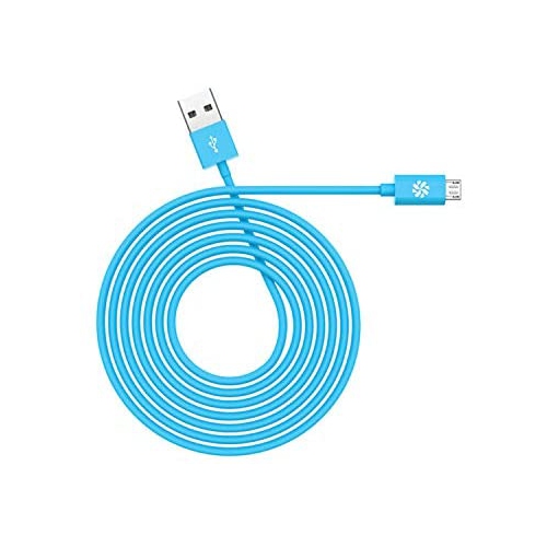 KANEX Micro USB Charge and Sync Cable, 4-Feet Blue Retail Packaging
