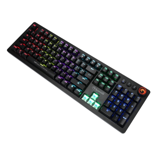 MARVO KG917 Mechanical 107-key, LED Rainbow Backlight Wired Gaming Keyboard_Black