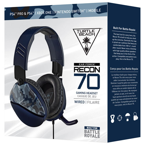 Turtle Beach Ear Force Recon 70 Over-Ear Gaming Headset - Blue Camo