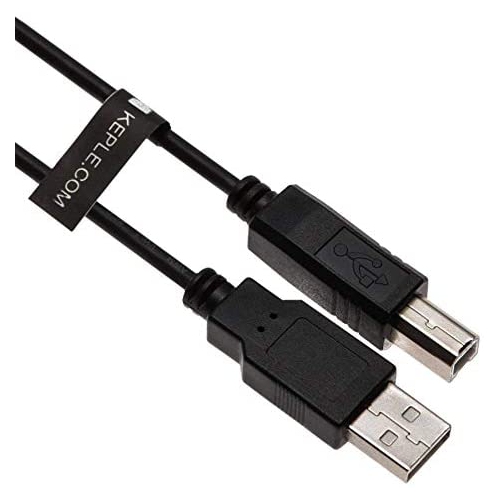 KEPLE  10Ft USB A to B Male Printer Cable Lead for Lexmark, Samsung, Fujitsu, Brother, Canon, Xerox, Dell And Or Other USB B