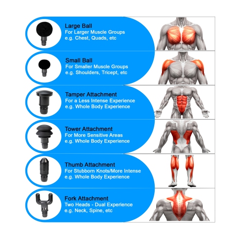 MSAN Solutions Professional Handheld Cordless Rechargeable Deep Tissue Percussion-Relief Massage Gun | 6 Speeds & 6 Heads | Carrying Case | Carbon Black Pattern | FREE GIFT: Skipping Rope ($30 Value)