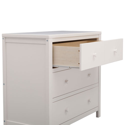 Delta Children Cambridge Modern 3-Drawer Kids Dresser - Bianca White