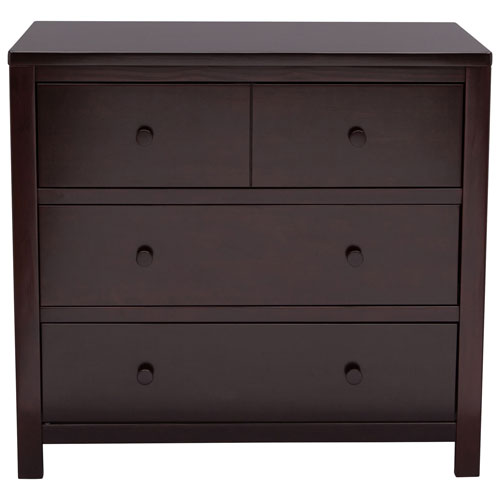 Delta Children Cambridge Modern 3-Drawer Kids Dresser - Dark Chocolate
