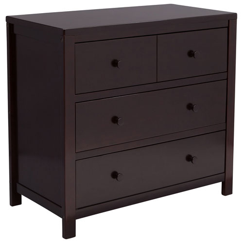 Delta Children Cambridge Modern 3-Drawer Kids Dresser - Dark Chocolate