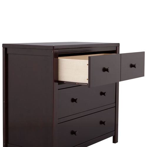Delta Children Cambridge Modern 3-Drawer Kids Dresser - Dark Chocolate
