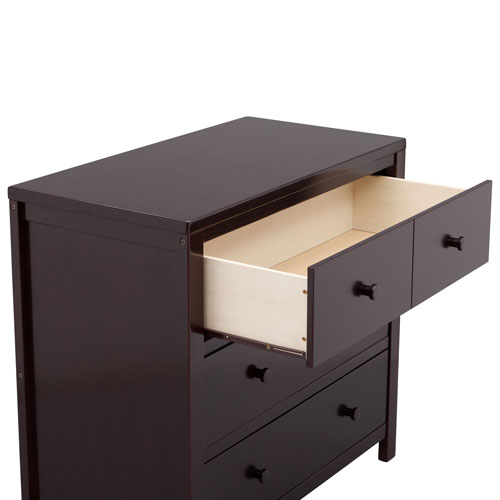 Delta Children Cambridge Modern 3-Drawer Kids Dresser - Dark Chocolate