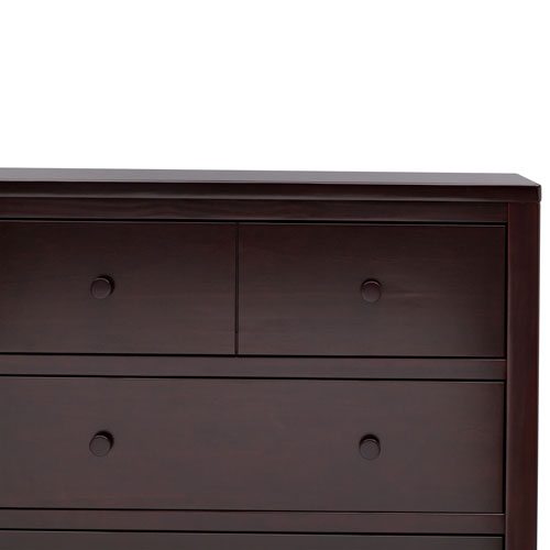 Delta Children Cambridge Modern 3-Drawer Kids Dresser - Dark Chocolate