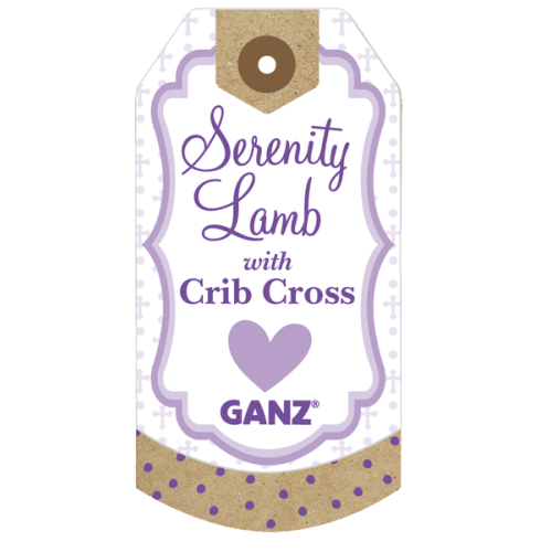 Classier Serenity Lamb w/ Crib Cross - Girl