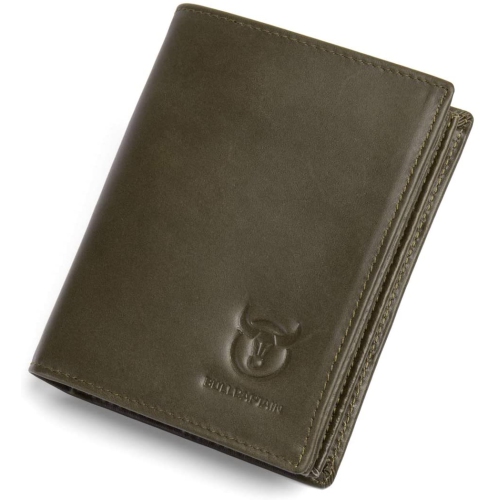 Classier Bullcaptain Large Capacity Genuine Leather Bifold Wallet/Credit Card Holder for Men with 15 Card Slots QB-027 - Gray