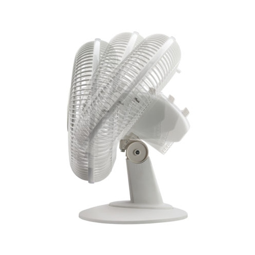 Ventilateur de table Lasko - ventilateur de table oscillant, 3 vitesses silencieuses, poignée à prise facile, inclinaison arrière, oscillation étendue