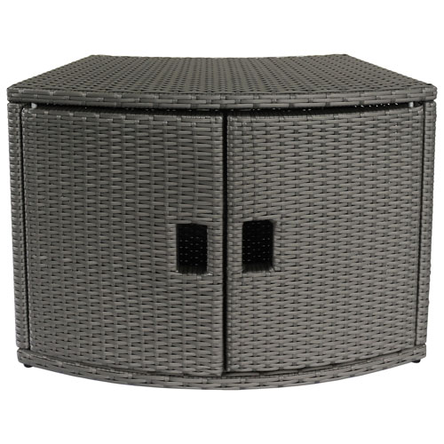 MSpa Wicker Cabinet Storage Unit - Grey