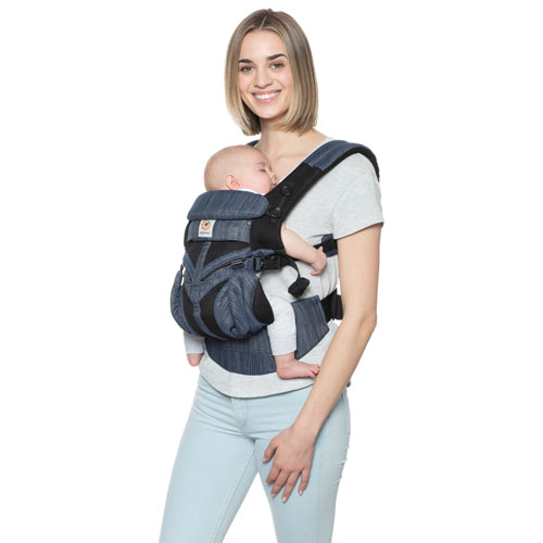 Porte-bébé en tissu maillé aéré à quatre positions Omni 360 Cool Air Mesh d'Ergobaby - Indigo