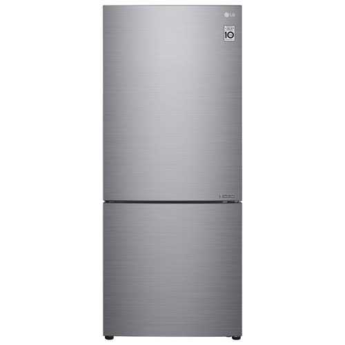 Réfrigérateur congélat. inférieur profondeur comptoir 14,7 pi³ 28 po LG-Argenté platine