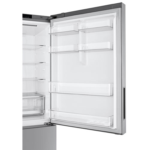 LG 28" 14.7 Cu. Ft. Counter-Depth Bottom Freezer Refrigerator (LBNC15251V) - Platinum Silver
