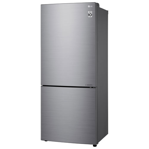 LG 28" 14.7 Cu. Ft. Counter-Depth Bottom Freezer Refrigerator (LBNC15251V) - Platinum Silver