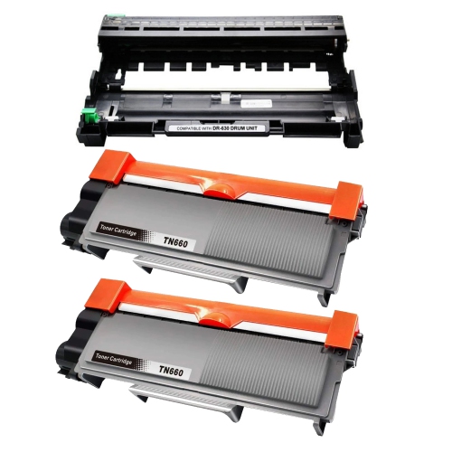 toner4u (2Toner Cartridge +DRUM Unit) compatible 2xTN660+DR630 for
