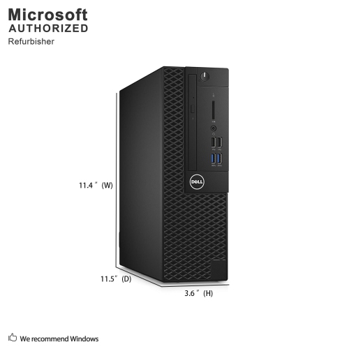 Refurbished - Dell OptiPlex 3070 SFF, Intel Six Core i5 9500 up to 4.4 GHz, 16 GB DDR4 RAM, 512 GB SSD, Windows 10 Pro 64 Bit (EN/FR/ES)