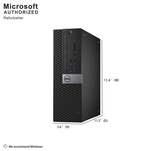 Dell OptiPlex 3060 Small Form Factor Desktop - Intel Core i5-8500, 16GB Memory, 512GB SSD, Win 10 Pro (EN/FR) by DELL - Refurbished condition - Image 3
