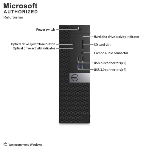 Dell OptiPlex 3060 Small Form Factor Desktop - Intel Core i5-8500, 16GB Memory, 512GB SSD, Win 10 Pro (EN/FR) by DELL - Refurbished condition - Image 5