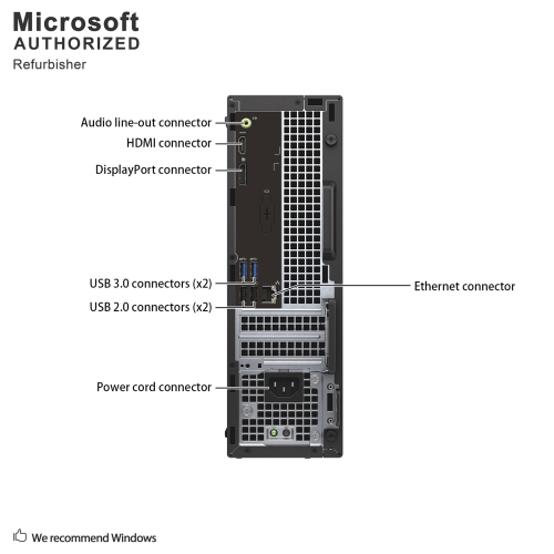 Dell OptiPlex 3060 Small Form Factor Desktop - Intel Core i5-8500, 16GB Memory, 512GB SSD, Win 10 Pro (EN/FR) by DELL - Refurbished condition - Image 6