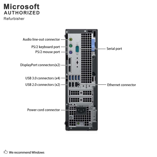 Dell OptiPlex 7070 SFF, Intel Core i7 9700 up to 4.7 GHz (8-Core), 16 GB DDR4 RAM, 512 GB SSD, Windows 10 Pro 64 Bit (EN/FR/ES) by DELL - Refurbished condition - Image 6