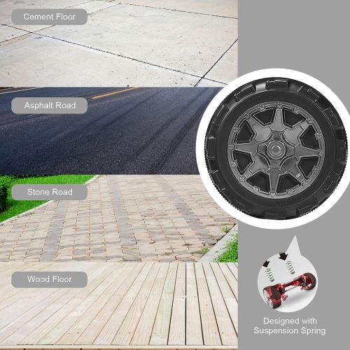 Costway 12V Kids Ride On Car 2 Seater Truck RC Electric Vehicles w/ Storage Room White