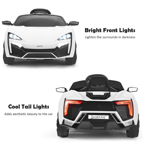 Costway 12V Kids Ride On Car 2.4G RC Electric Vehicle w/ Lights MP3 Openable Doors