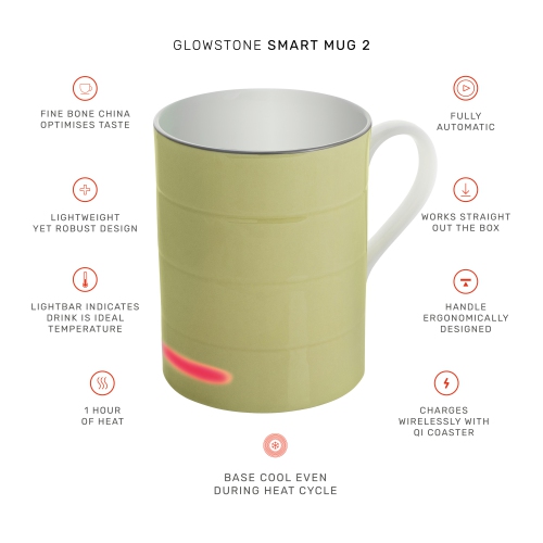 Glowstone Smart Mug: Classic Stone