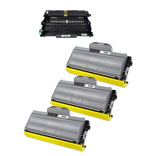 Paquet de 4, (cartouche de toner 3 + tambour) pour imprimantes DCP-7030, DCP-7040, HL-2140, HL-2150N, HL-2170W de Brother MFC-7320, MFC-7340, TN330,