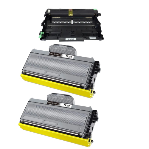 paquet de 3 (2 cartouches d’encre en poudre + tambour) pour imprimantes DCP-7030, DCP-7040, HL-2140, HL-2150N, HL-2170W de Brother MFC-7320,