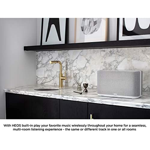 Denon Home 350 Wireless Speaker | HEOS Built-in, AirPlay 2, and Bluetooth | Alexa Compatible | Stunning Design | White