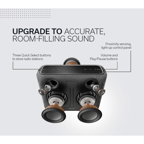 Denon Home 250 Wireless Speaker | HEOS Built-in, AirPlay 2, and Bluetooth | Alexa Compatible | Stunning Design | Black