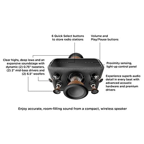 Denon Home 350 Wireless Speaker | HEOS Built-in, AirPlay 2, and Bluetooth | Alexa Compatible | Stunning Design | Black