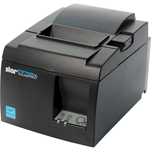 Star Micronics TSP143IIILAN Ethernet Thermal Receipt Printer with Auto-cutter and Internal Power Supply - Gray
