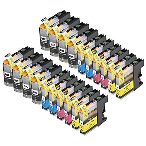 20 Pack Compatible Brother LC101 , LC103 8 Black, 4 Cyan, 4 Magenta, 4 Yellow for use with Brother DCP-J152W, MFC-J245,