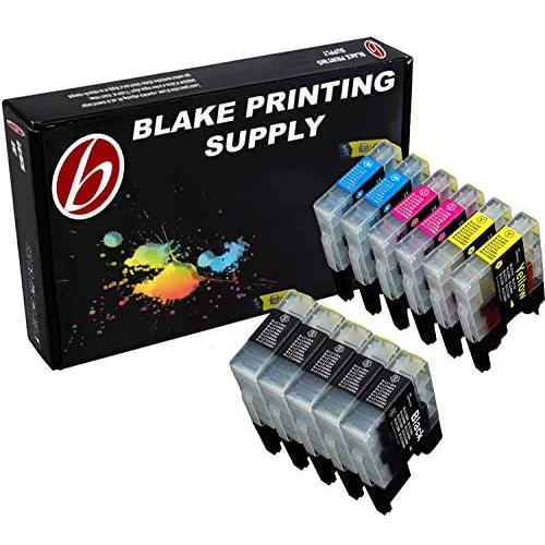 Paquet de 11 cartouches d’encre compatibles Brother LC-61, LC-65 5 noir, 2 cyan, 2 magenta, 2 jaunes pour les imprimantes MFC-J410, DCP-145C