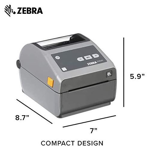 Zebra ZD620d Direct Thermal Desktop Printer 300 dpi Print Width 4 in Ethernet Serial USB ZD62043-D01F00EZ
