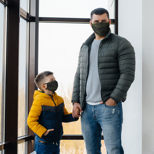 Weddingstar Reusable 3-Ply Kids Cloth Mask - Camo