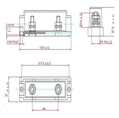 Baomain ANL-100A Electrical Protection ANL Fuse 100 Amp with fuse holder 1 Pack